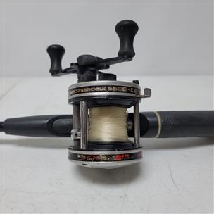 ABU GARCIA AMBASSADEUR 5500C3 REEL W/ZEBCO ADVENTURE ROD. (ml hb